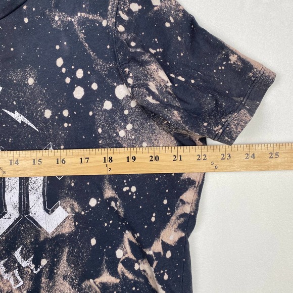 ACDC High Voltage Graphic Custom Reverse Tie Dye Sz L Short Sleeve Band T Shirt - Picture 4 of 7